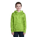 Youth Sport-Tek  Sport-Wick Camohex Fleece Hooded Pullover